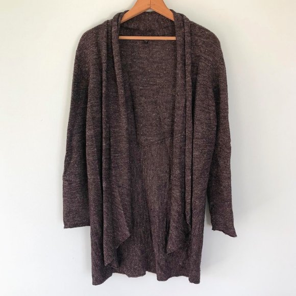 Eileen Fisher Sweaters - Eileen Fisher Wool/Linen/Silk Waterfall Cardigan